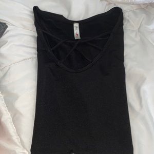 Black criss cross top